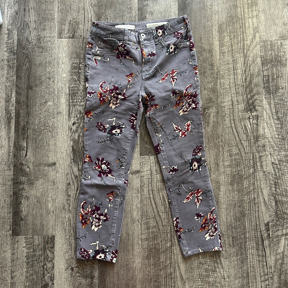 Anthropologie Pilcro Corduroy Floral Pants